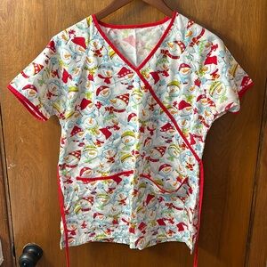 Snowman Scrub top